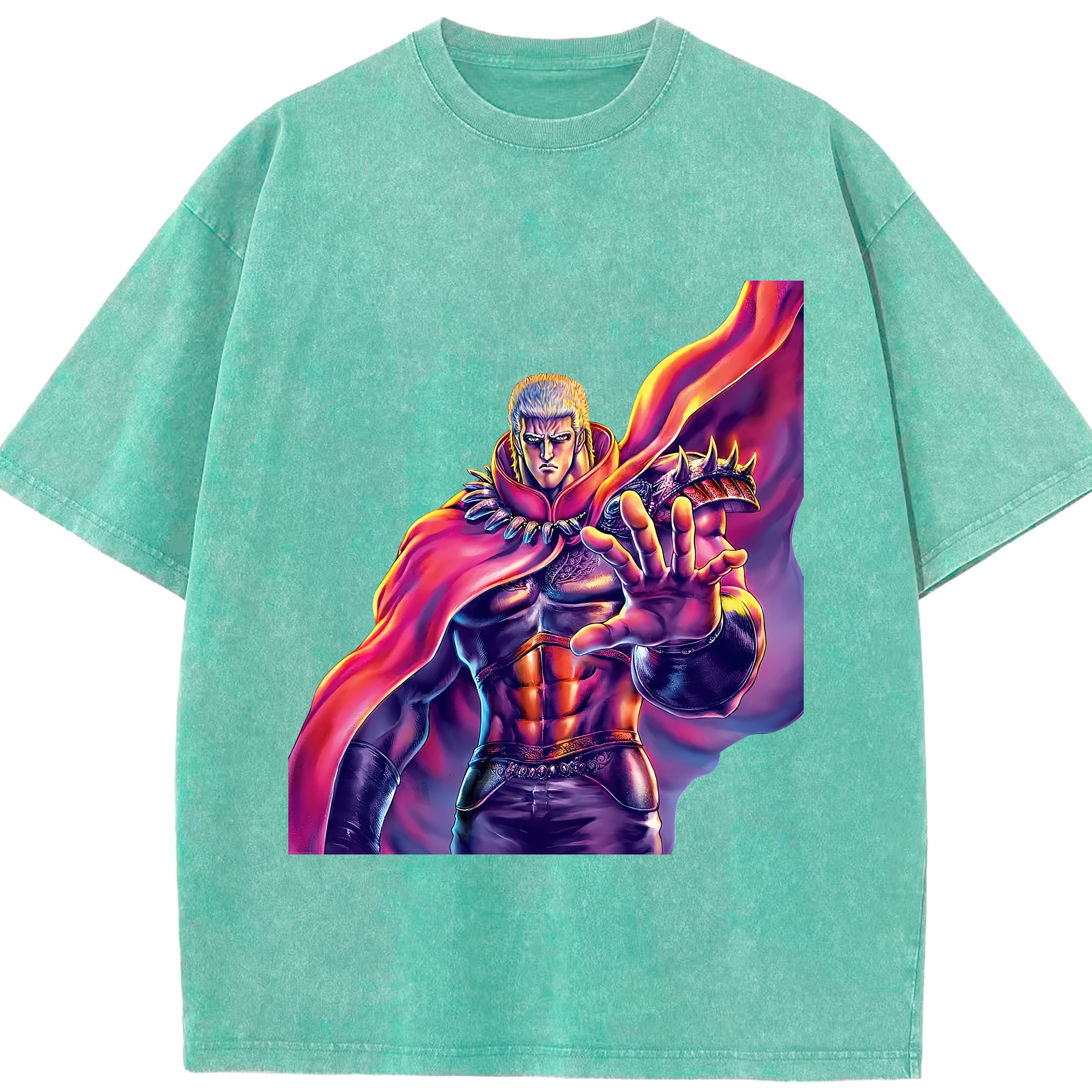 （画像用） 北斗の拳 Fist of the North Star 綿100% ヴィンテージ風 半袖Tシャツ（フロントプリント）